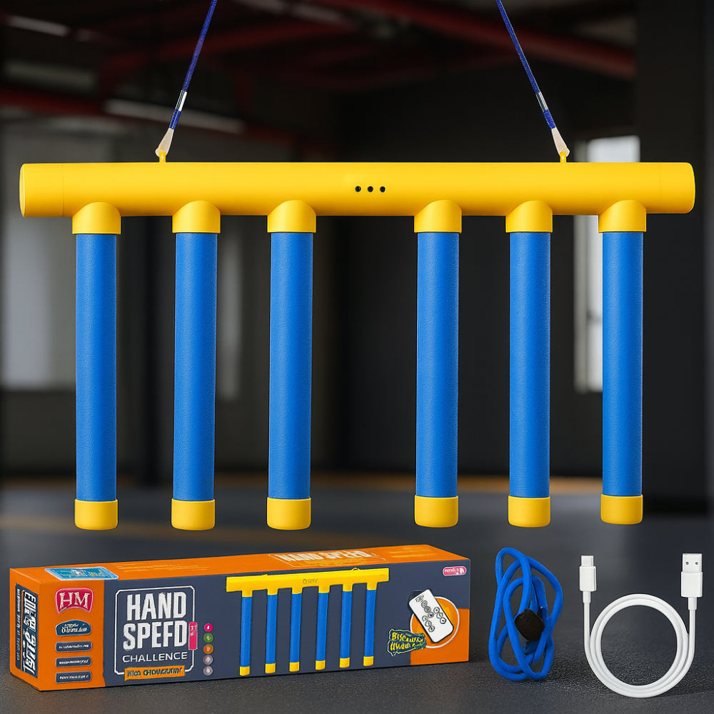 Kids reflex game reaction trainer falling stick drop challenge, adjustable speed