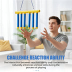 Kids reflex game reaction trainer falling stick drop challenge, adjustable speed
