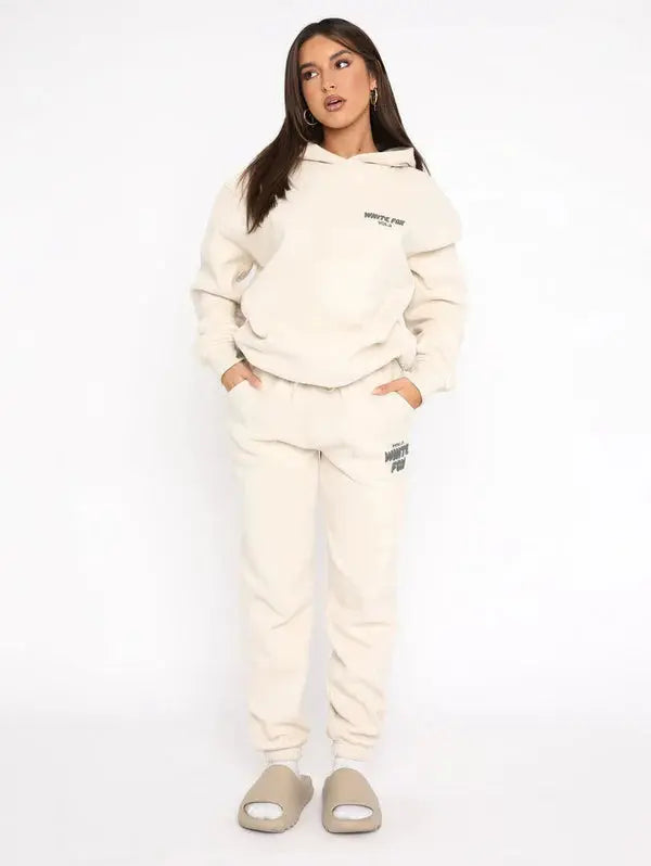 Women's oversized hoodie set with matching jogger pants, casual lounge wear