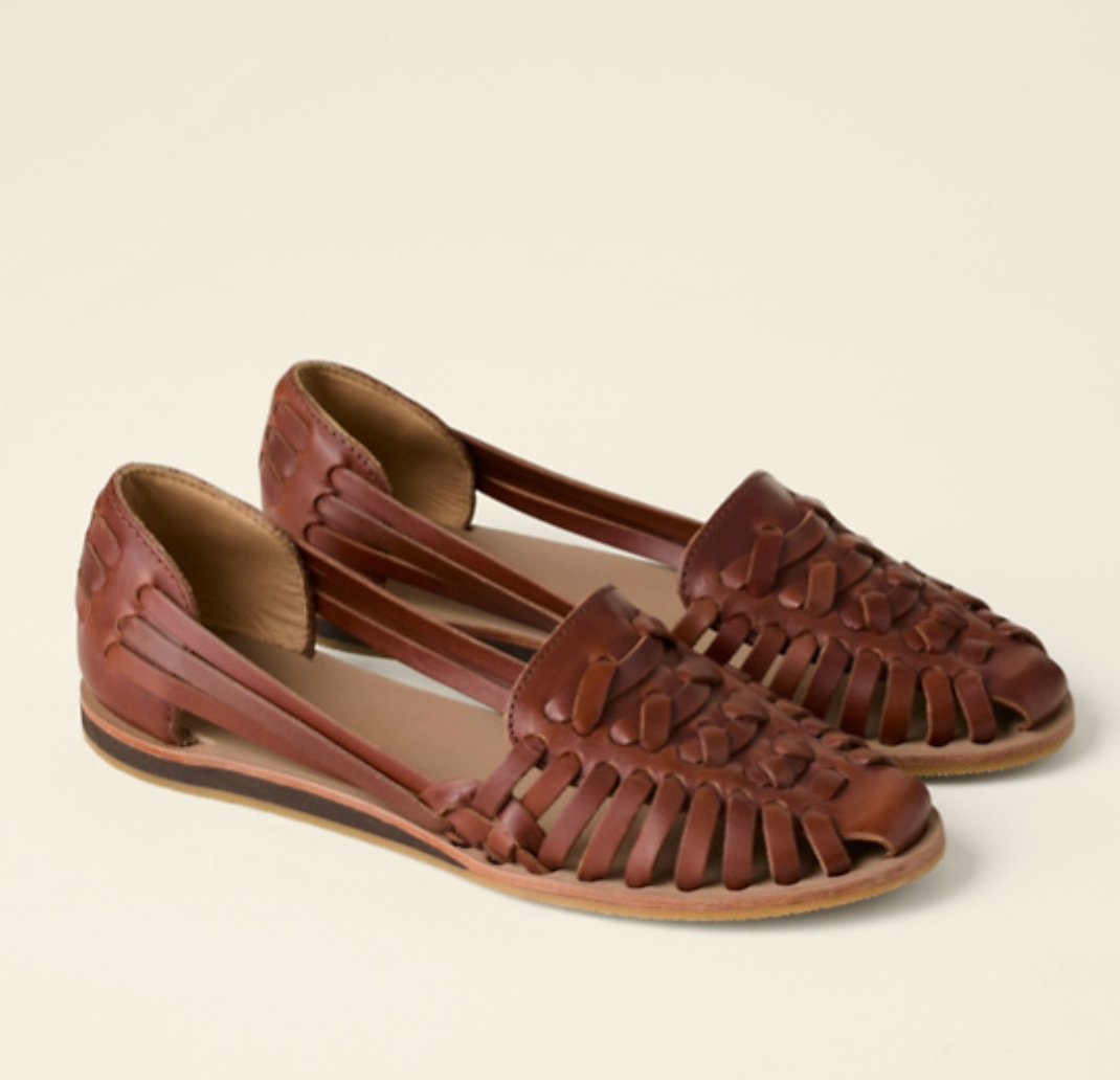 Women's flat woven sandals slip-on closed front in Black Brown and Pink, summer casual