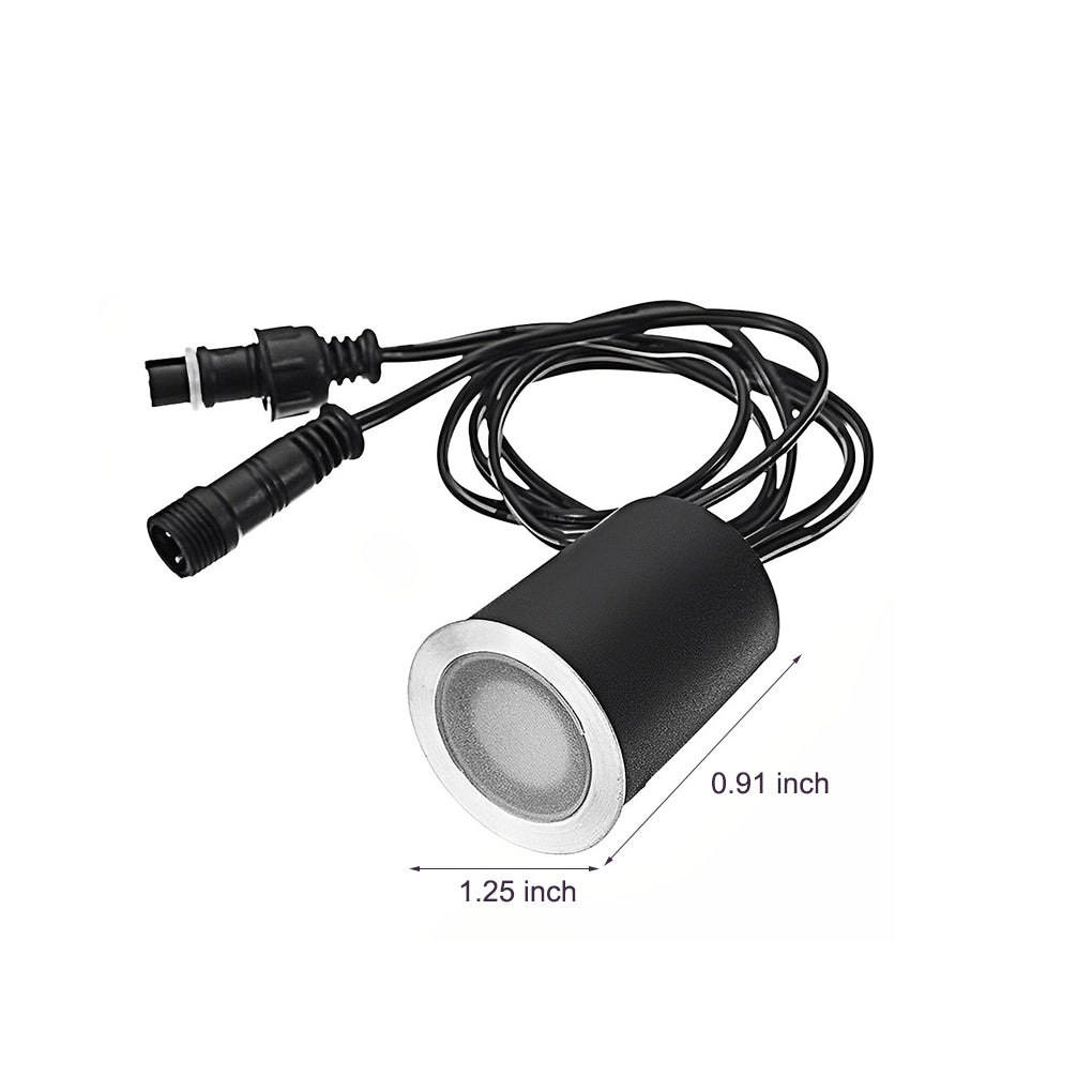 LED recessed deck stair lights outdoor 16-piece set IP67 waterproof stainless steel