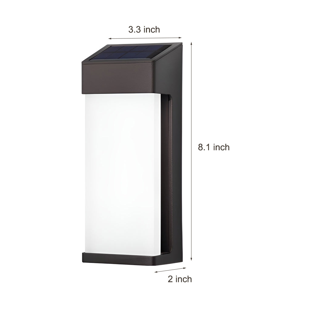 Solar wall lamp black IP44 waterproof warm white LED outdoor 2 pack
