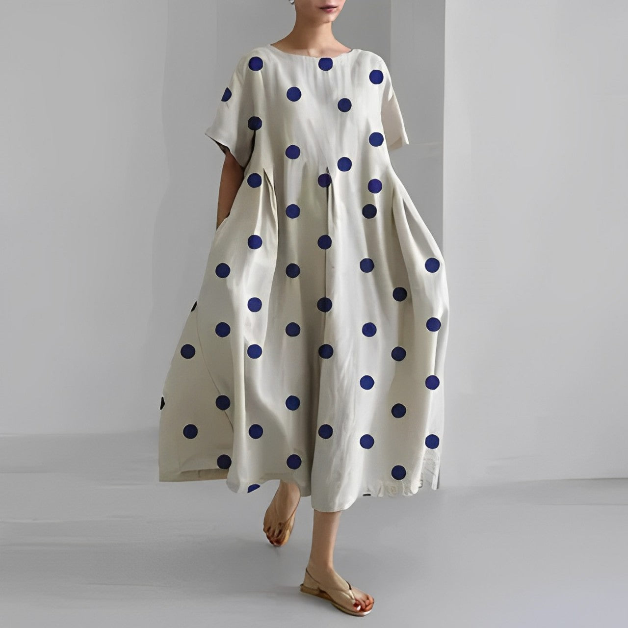 Women floral bohemian maxi dress loose fit with vibrant floral print