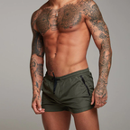 Mens Swim Shorts Quick Dry Short Length Zip Pockets Swimwear