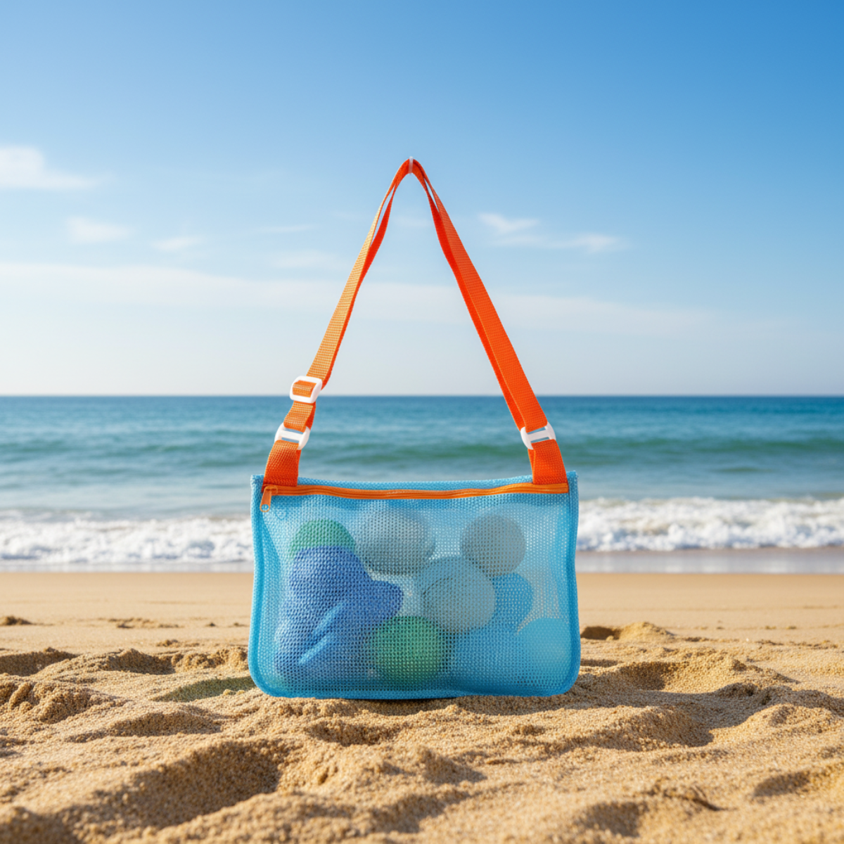 Beach Toy Bag | Mesh Sand-Free, Kids & Family | Yvaine