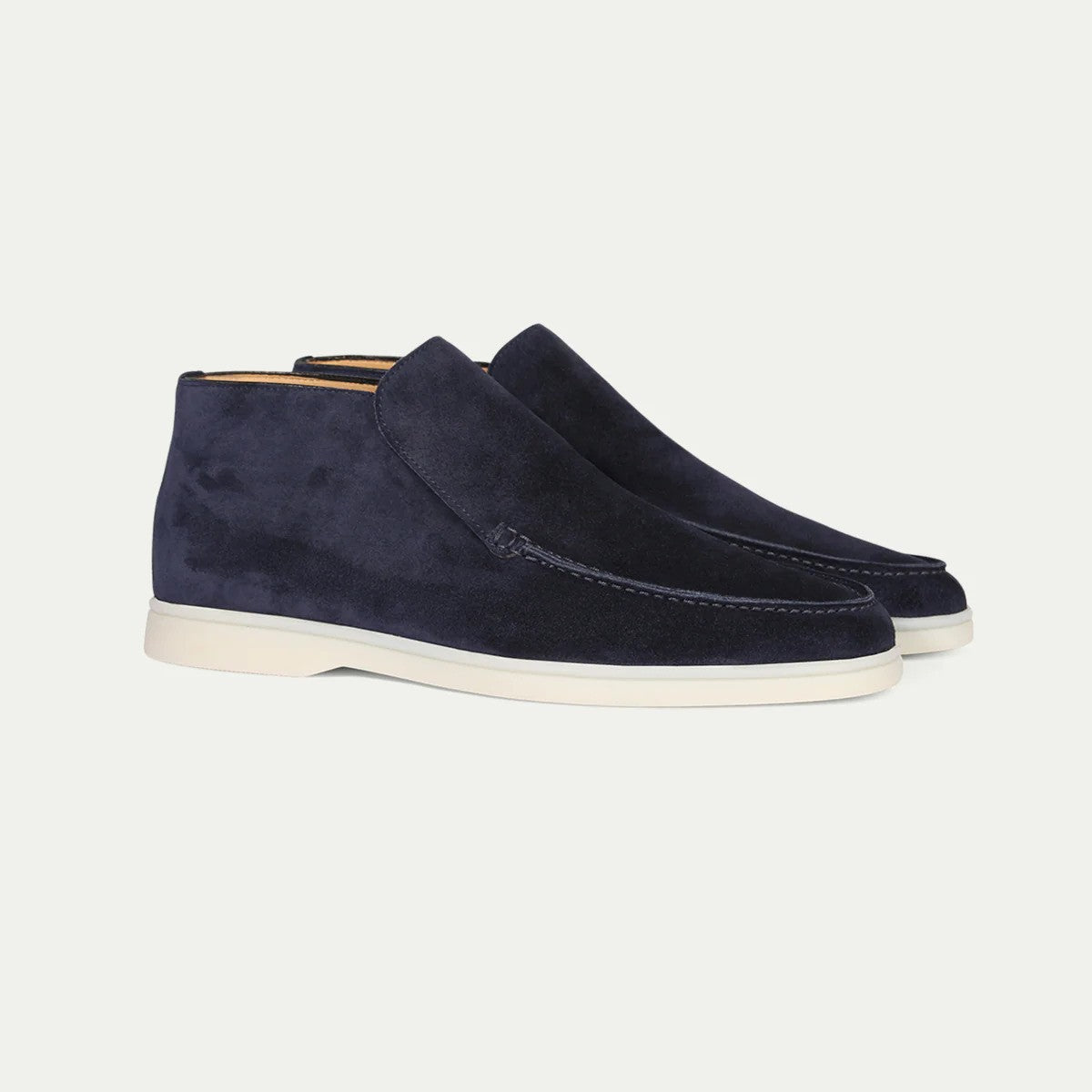 Men slip-on casual shoes moc toe ankle height minimalist design