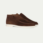 Men slip-on casual shoes moc toe ankle height minimalist design