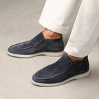 Men slip-on casual shoes moc toe ankle height minimalist design
