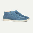Men slip-on casual shoes moc toe ankle height minimalist design
