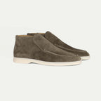 Men slip-on casual shoes moc toe ankle height minimalist design