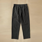 Men woven straight leg trousers with elastic drawstring waist relaxed fit
