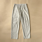 Men woven straight leg trousers with elastic drawstring waist relaxed fit
