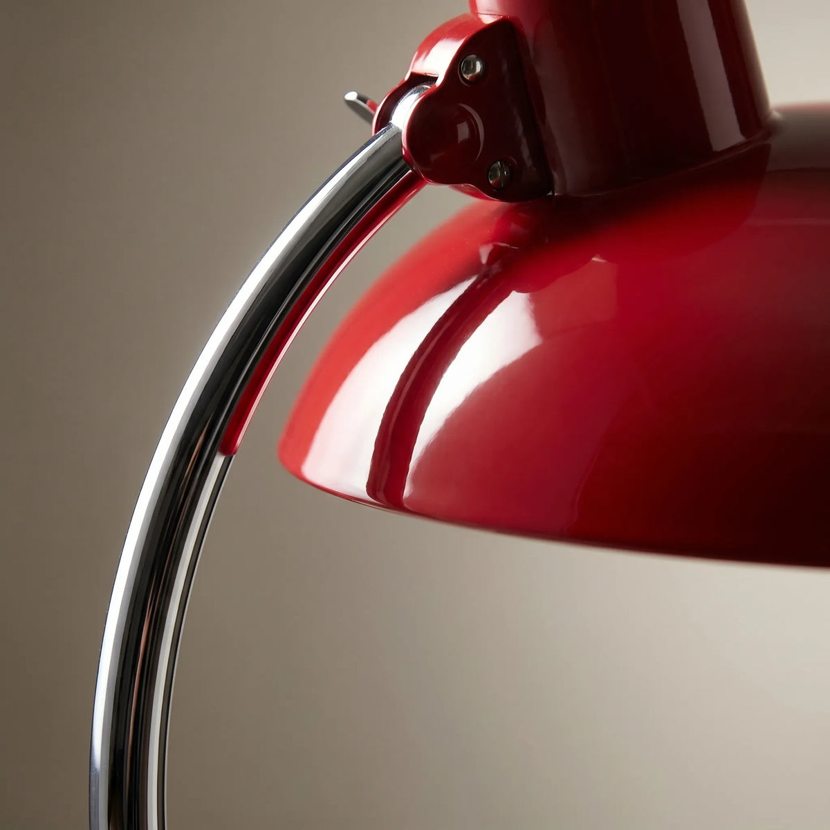 Metal dome table lamp with adjustable arm retro mid-century design