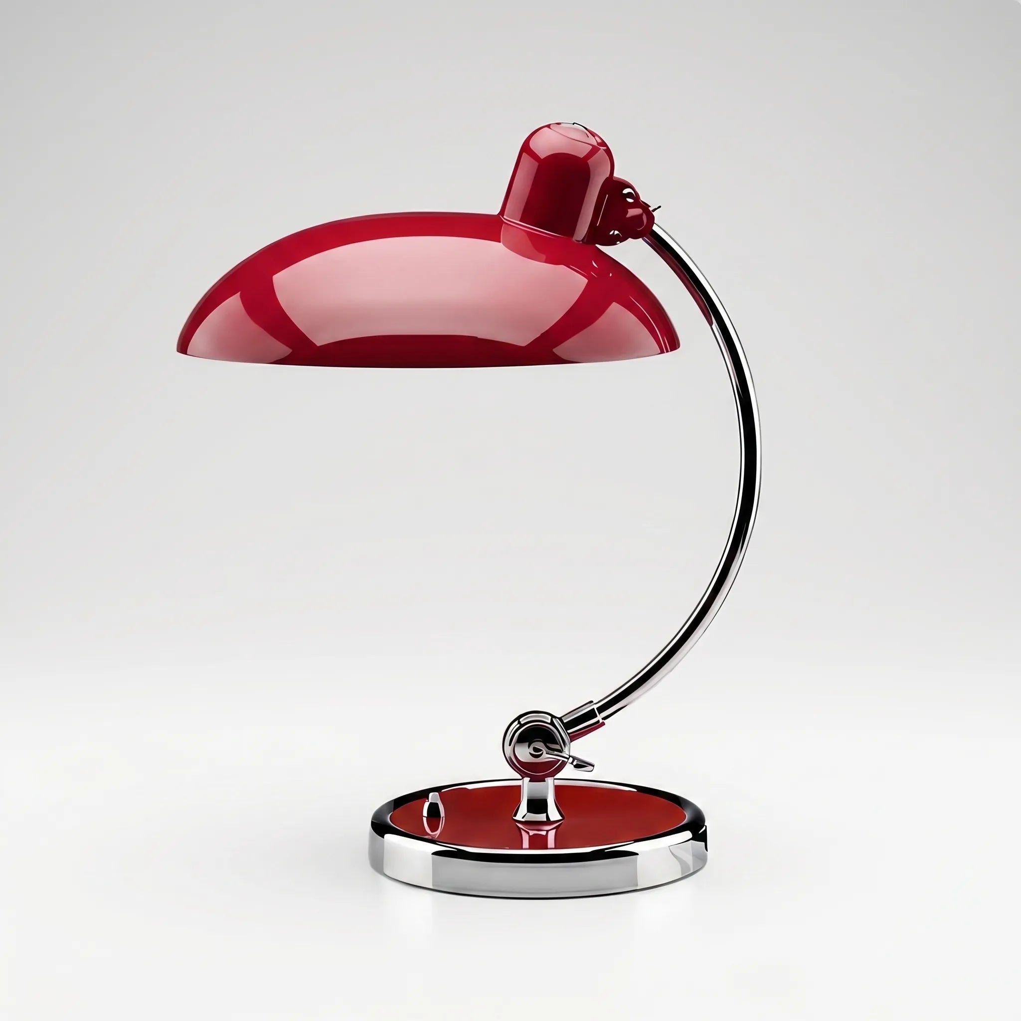 Metal dome table lamp with adjustable arm retro mid-century design