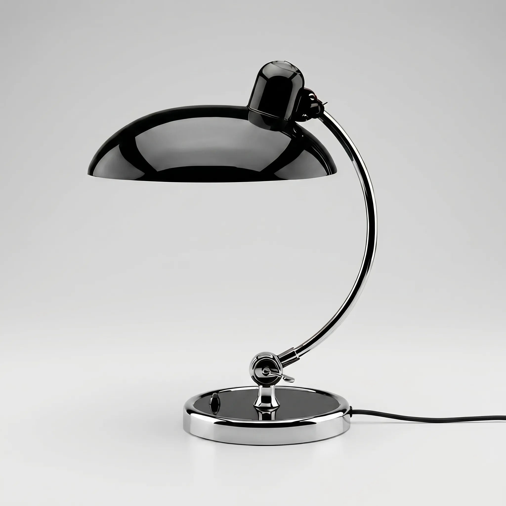 Metal dome table lamp with adjustable arm retro mid-century design