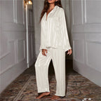Silk pyjamas for women, soft all-season set in multiple colours