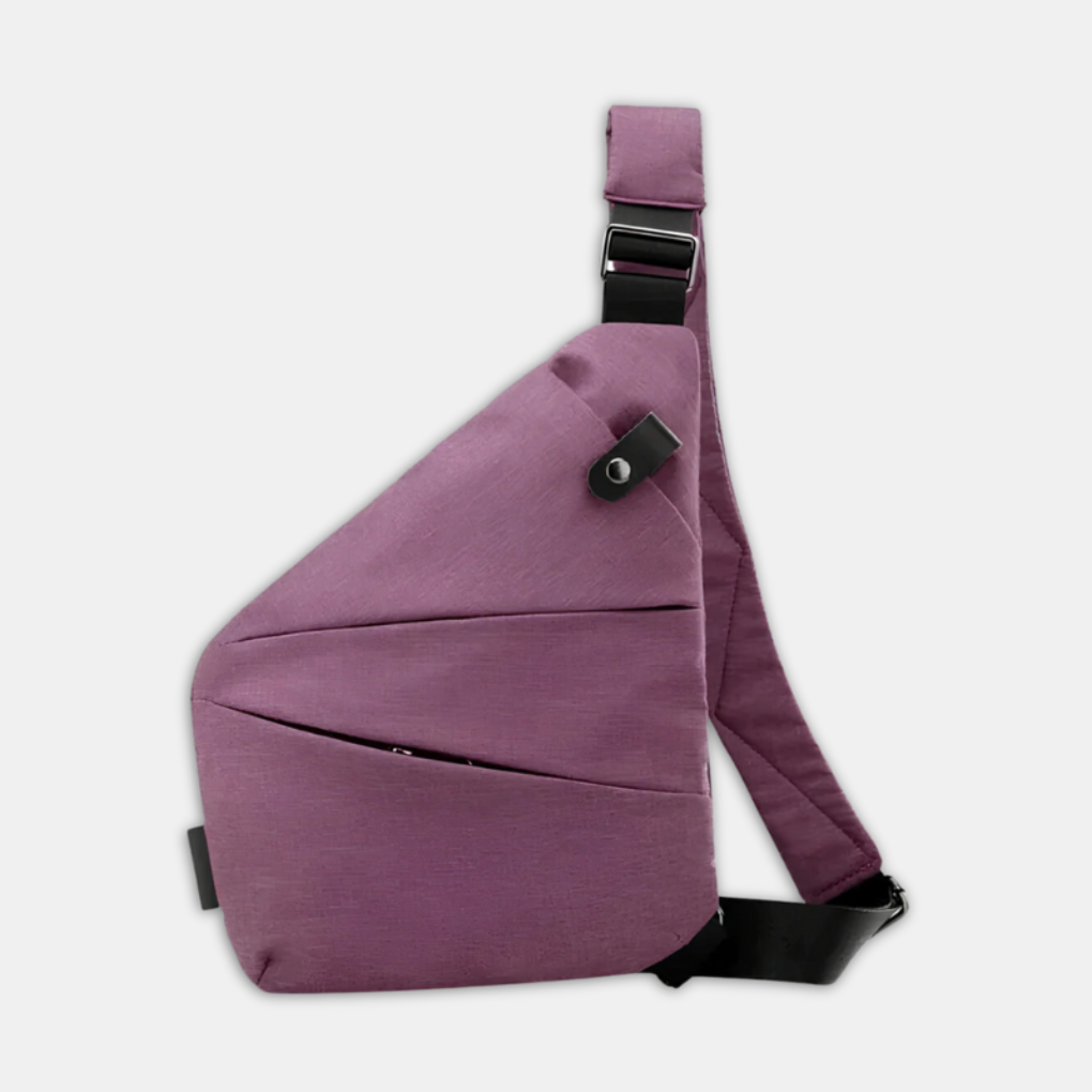 Anti-theft crossbody bag with RFID blocking and hidden zippers for travel