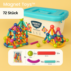 Magnetic sticks kids creative building toy set, colorful rods with storage box