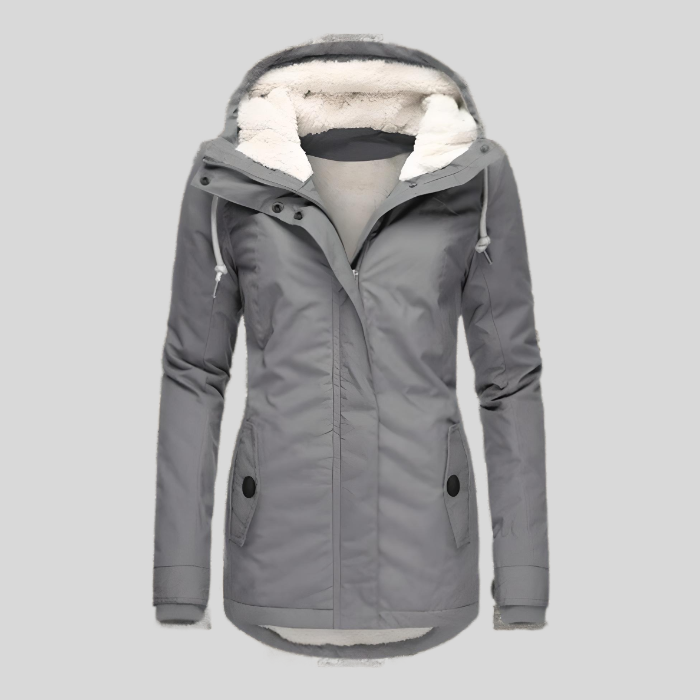 Women's waterproof long winter coat, insulated, available in multiple colours