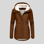 Women's waterproof long winter coat, insulated, available in multiple colours