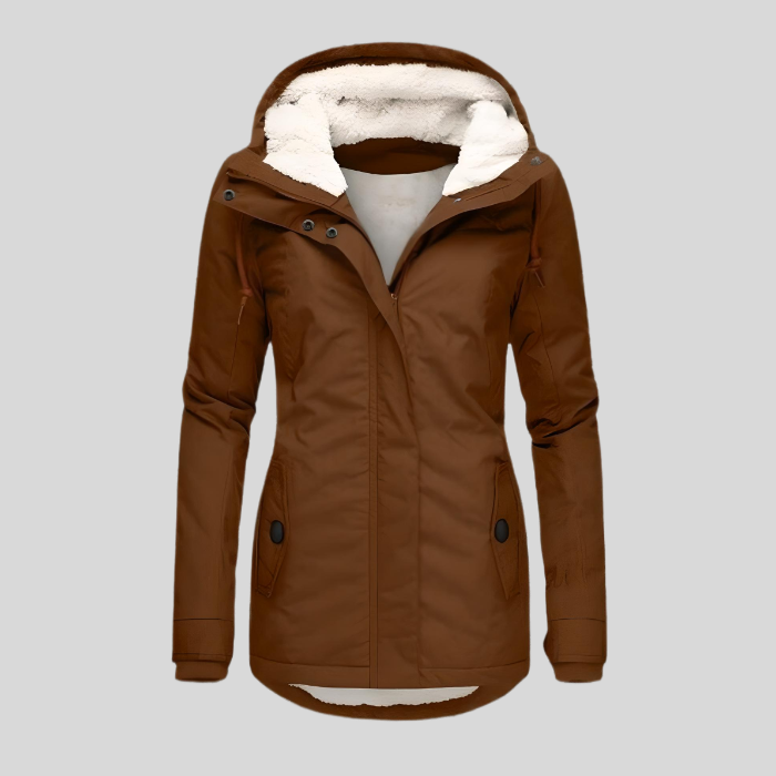 Women's waterproof long winter coat, insulated, available in multiple colours