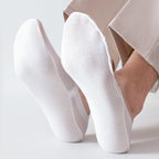 Invisible breathable anti-slip low cut socks, no-show design with cotton sole