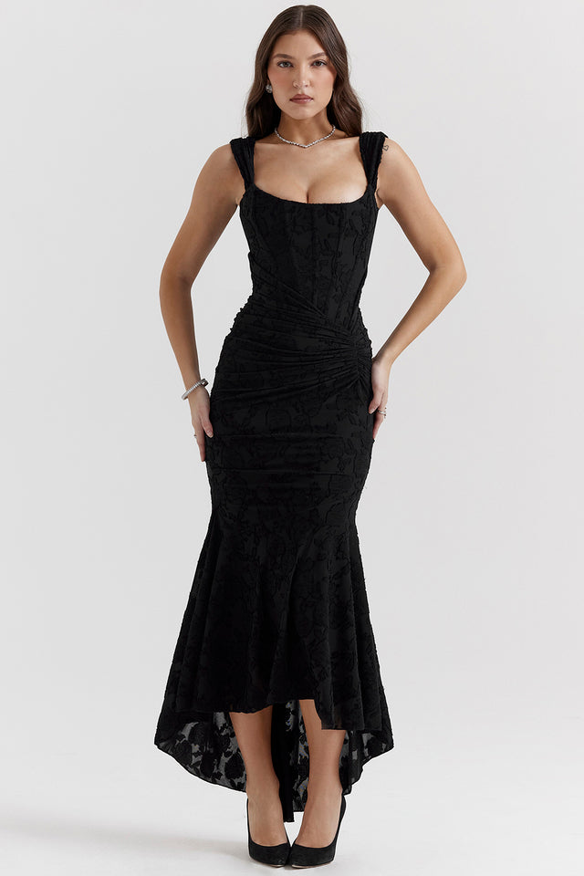 Lace Dress Women Knee Length Fitted Cotton Blend Round Neckline