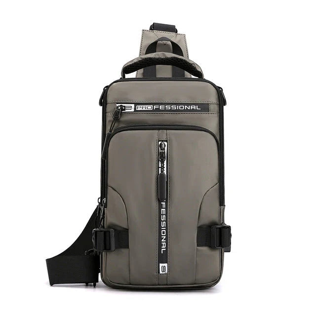 Anti-theft water-resistant backpack with USB charging port fits laptops up to 15.6 inches