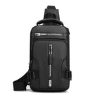 Anti-theft water-resistant backpack with USB charging port fits laptops up to 15.6 inches