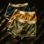 Men's ribbed cotton boxer briefs 3-pack with contoured pouch and stay-put waistband