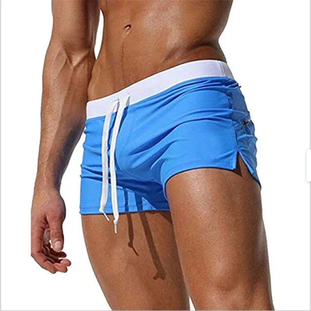 Men's swim shorts quick-dry with drawstring waist, beach and pool