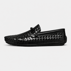 Men's Leather Loafers | Woven Slip-On Driving Style