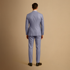 Men 2 Piece Slim Fit Lightweight Suit single-breasted blazer and tailored trousers