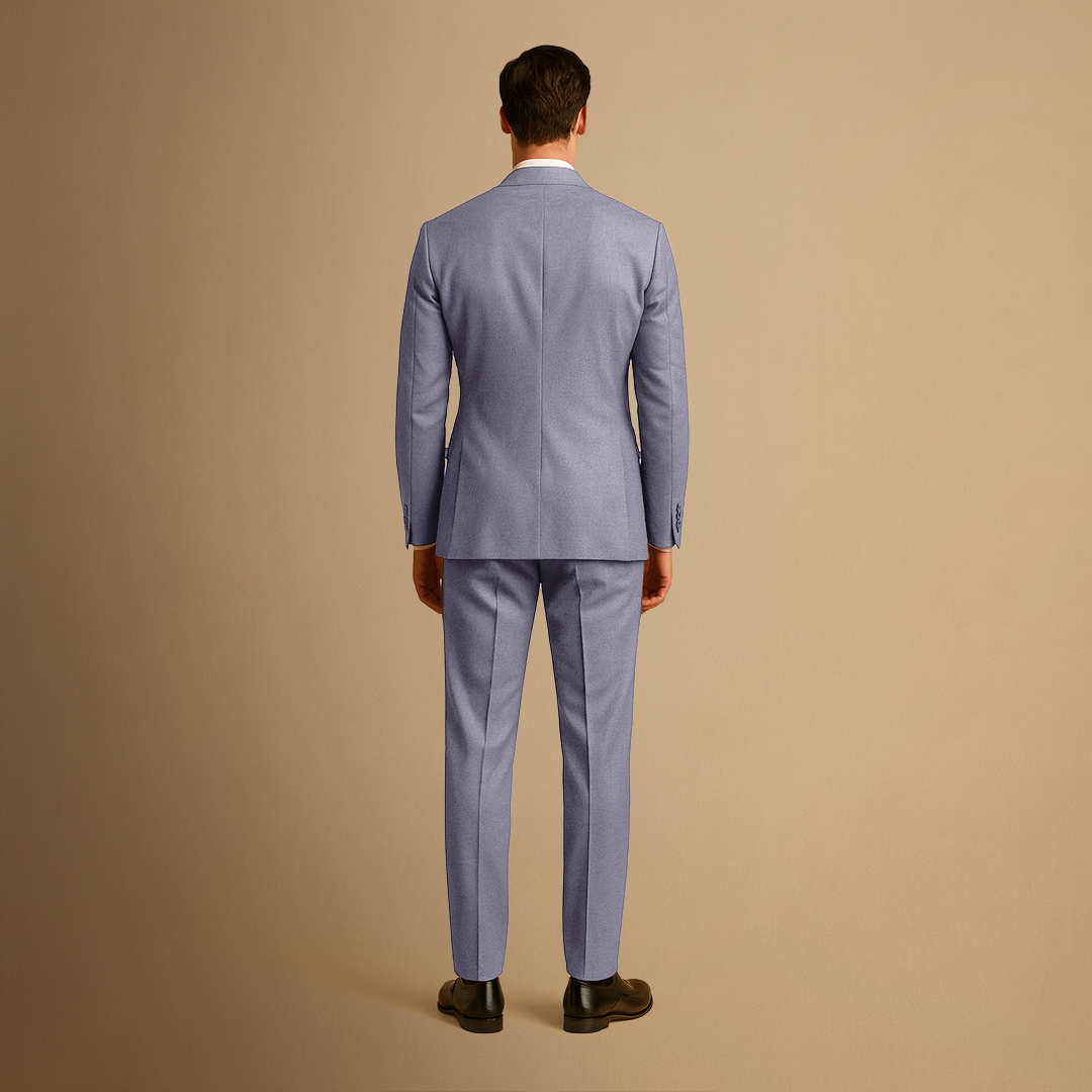 Men 2 Piece Slim Fit Lightweight Suit single-breasted blazer and tailored trousers