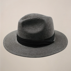 Men's Panama hat wide brim paper straw summer sun hat
