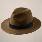 Men's Panama hat wide brim paper straw summer sun hat