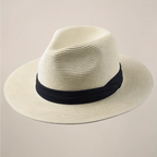 Men's Panama hat wide brim paper straw summer sun hat