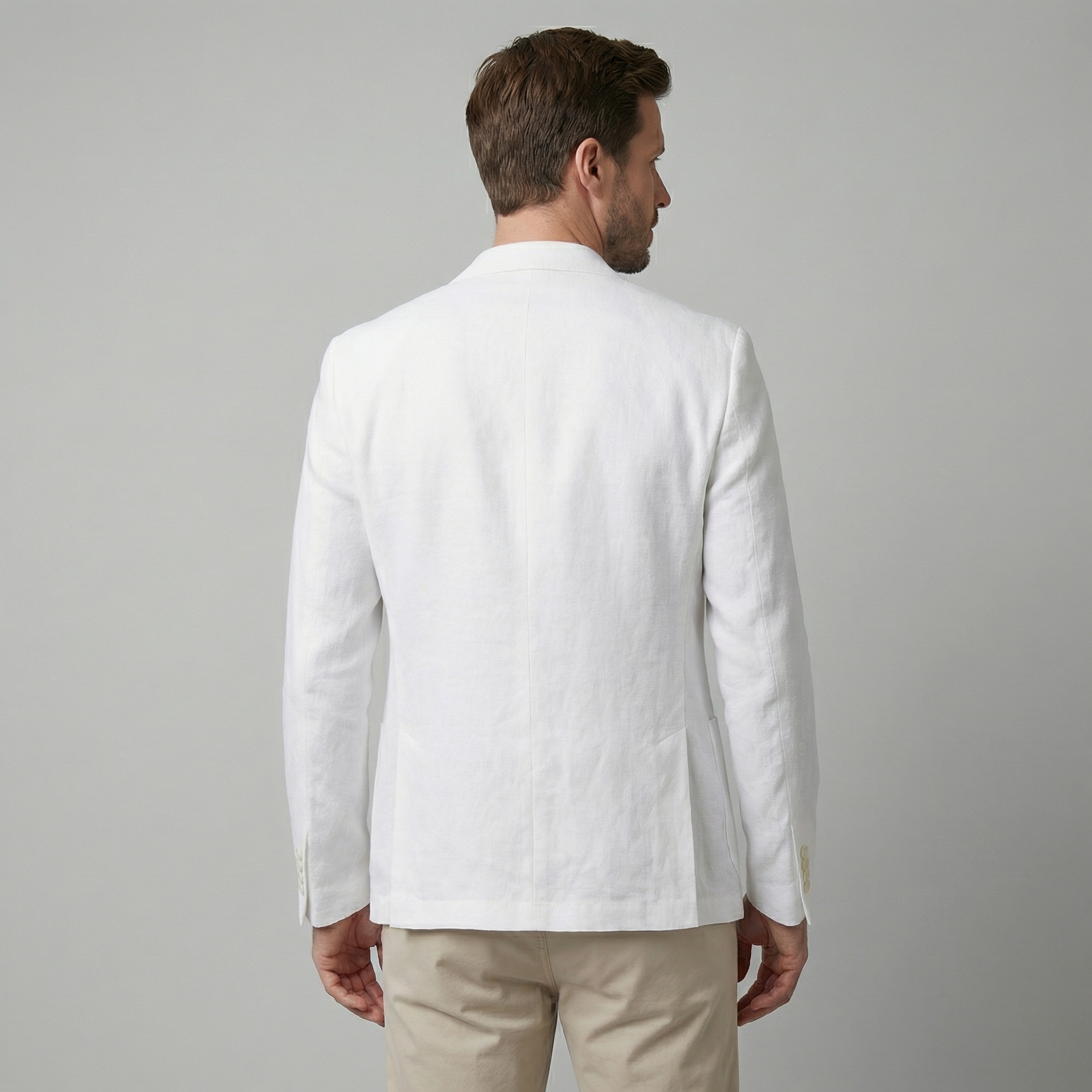 Men linen blazer lightweight tailored fit for formal events