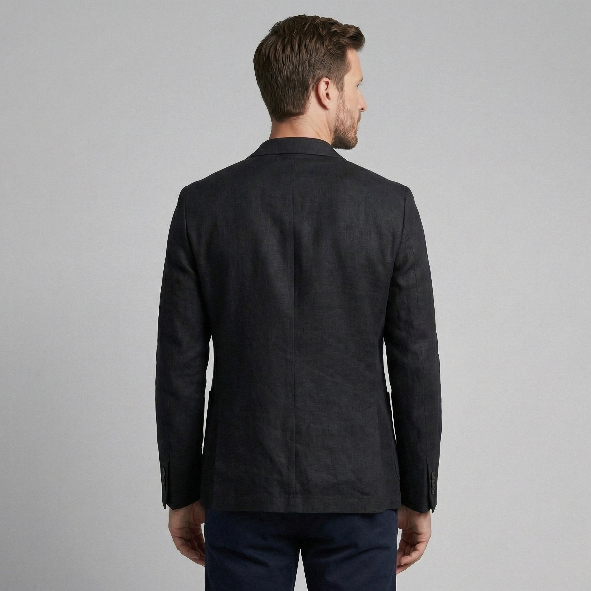 Men linen blazer lightweight tailored fit for formal events