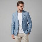 Men linen blazer lightweight tailored fit for formal events