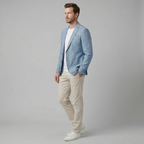 Men linen blazer lightweight tailored fit for formal events