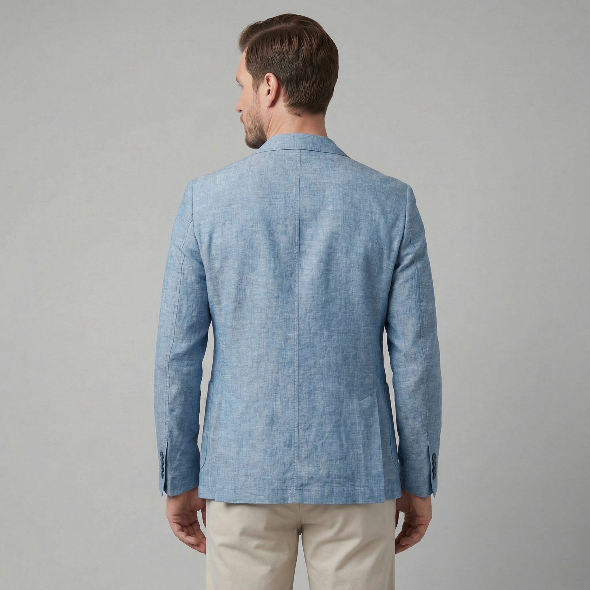 Men linen blazer lightweight tailored fit for formal events