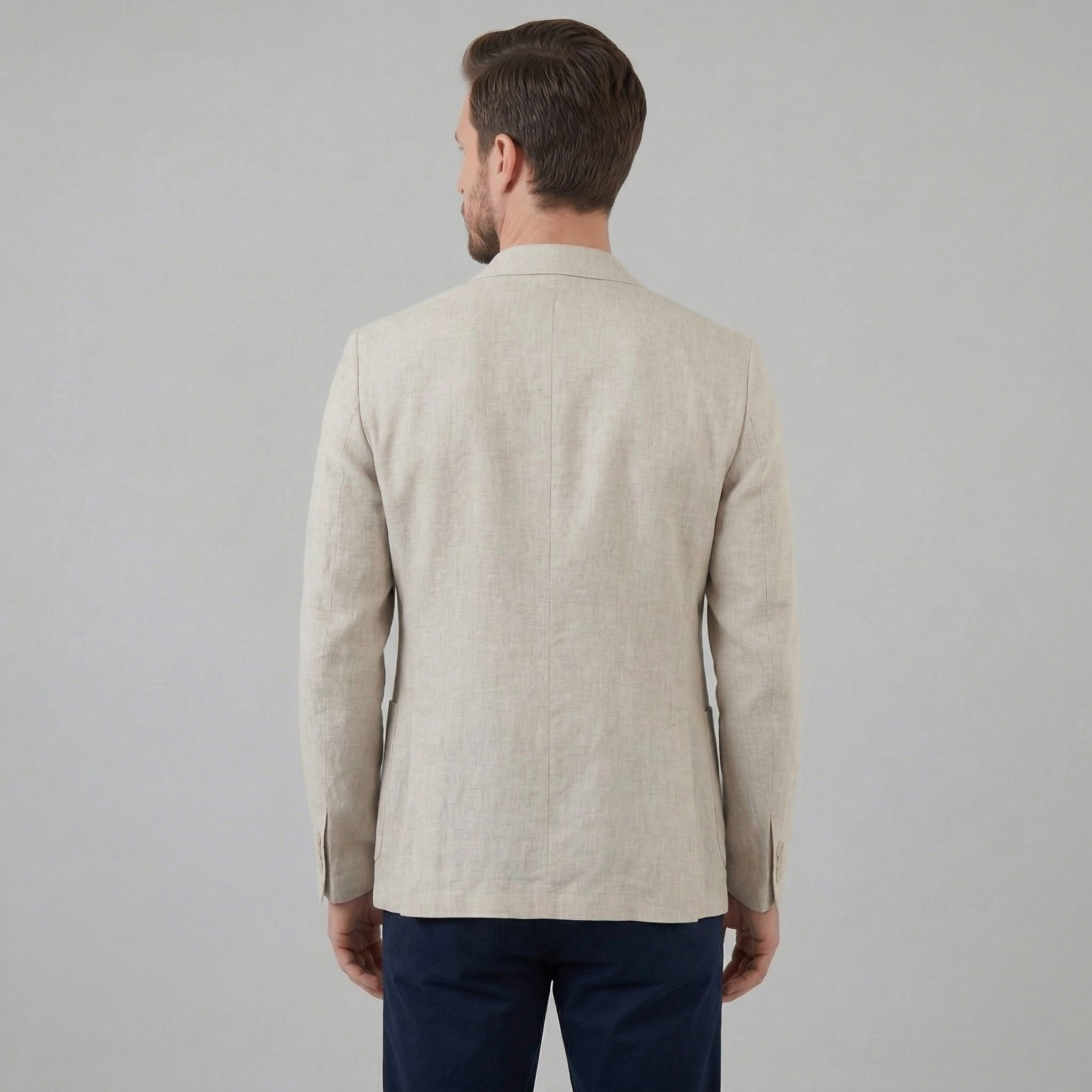 Men linen blazer lightweight tailored fit for formal events