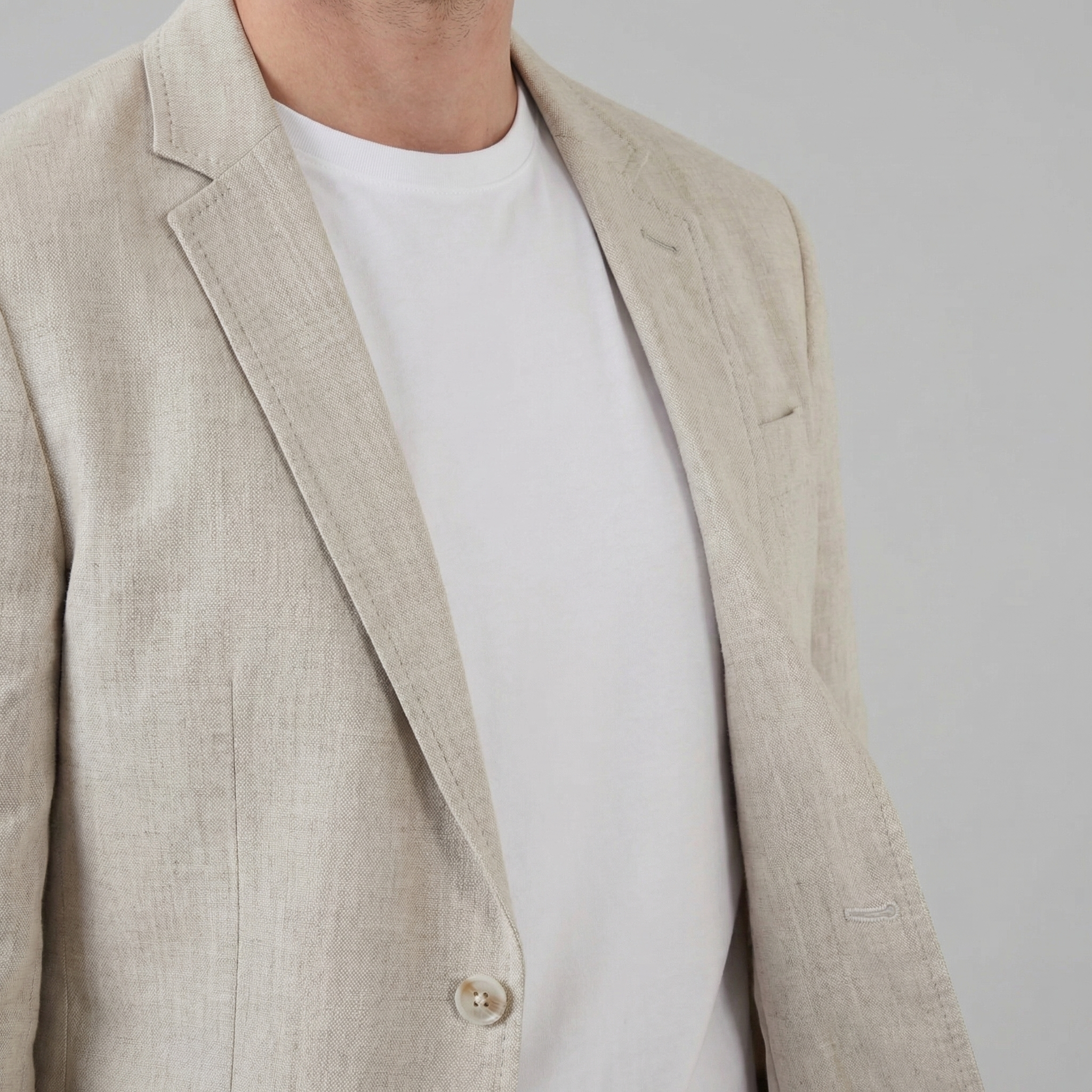 Men linen blazer lightweight tailored fit for formal events