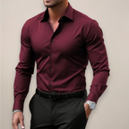 Men's slim fit spring shirt casual and office wear