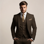 Men's three-piece suit spring formal with jacket, vest and trousers