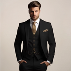 Men's three-piece suit spring formal with jacket, vest and trousers
