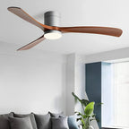 Ceiling fan with LED light, 6 speeds and reversible motor, 96–142 cm
