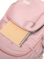 Girls pink waterproof backpack with laptop compartment, school bag