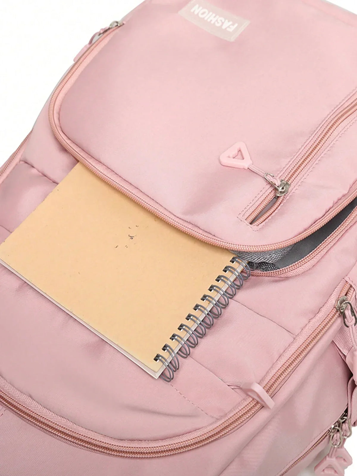 Girls pink waterproof backpack with laptop compartment, school bag